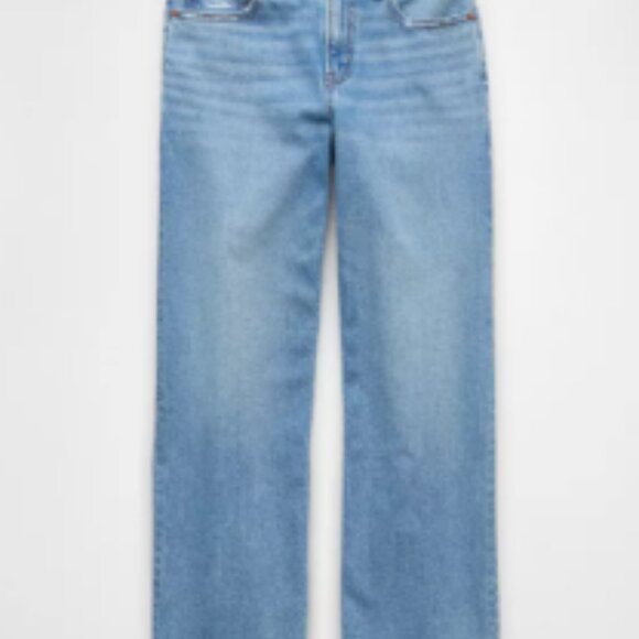 AE Strigid High-Waisted Stovepipe Jean- Medium Indigo - Picture 2 of 7